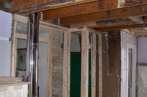 Living room ceiling beams